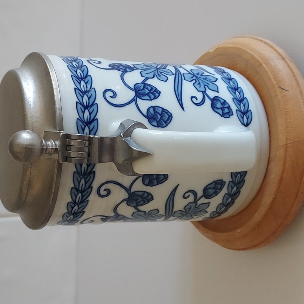 Vintage German Porcelain Beer Stein With Pewter Lid - Schönwald Germany - Picture 5 of 17